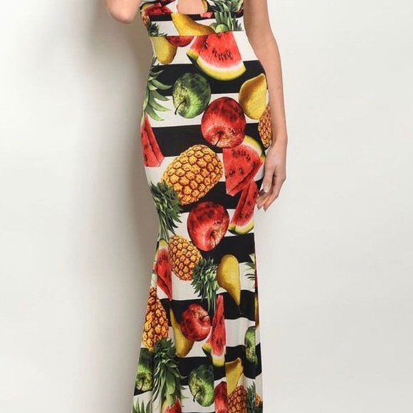Fruit print maxi dress - Picture 6 of 7